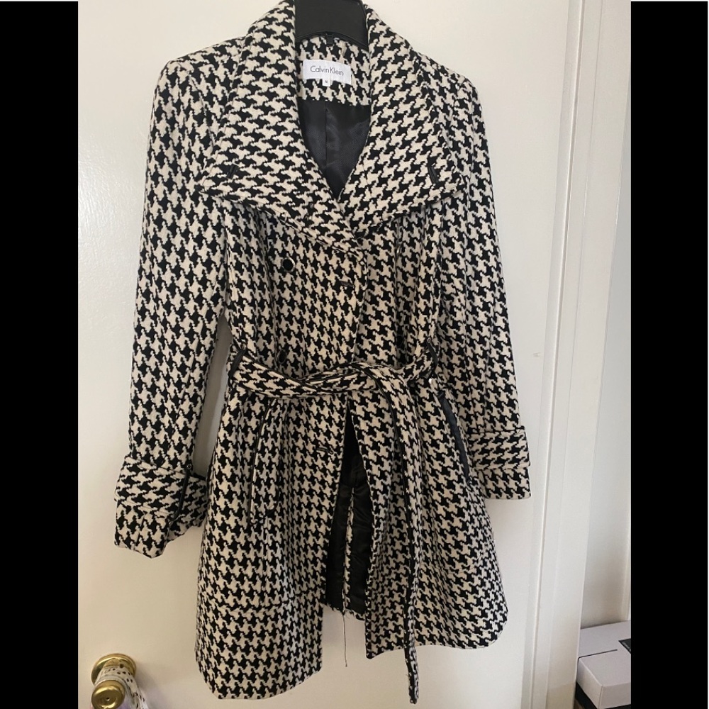 Calvin Klein Houndstooth Coat.